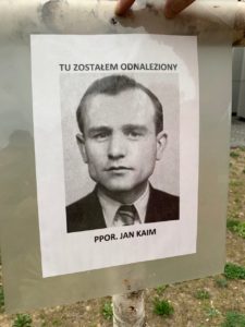 Miejsce odnalezienia szczątków Jana Kaima - Łączka